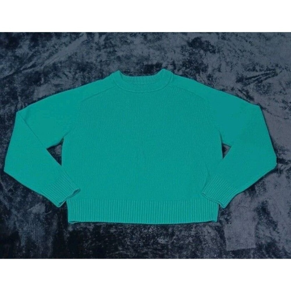 Banana Republic Wool Blend Ribbed Knit Pullover Sweater XS Green Preppy Academia